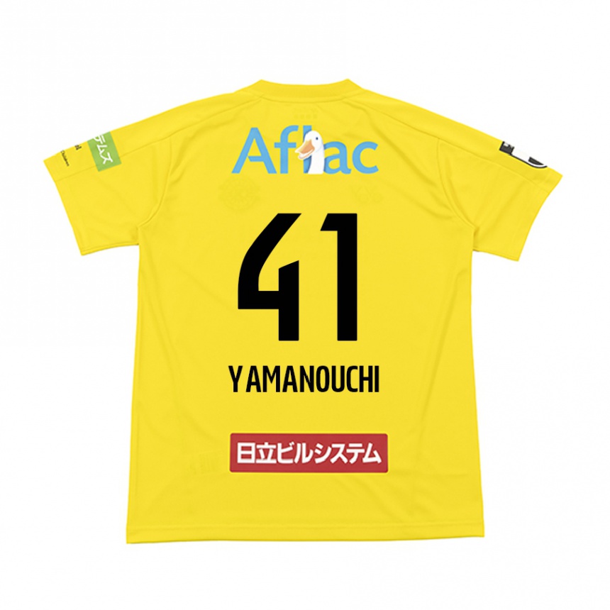 Vaikiškas Yusei Yamanouchi #41 Geltona Juoda Namų Marškinėliai 2024/25 T-Shirt