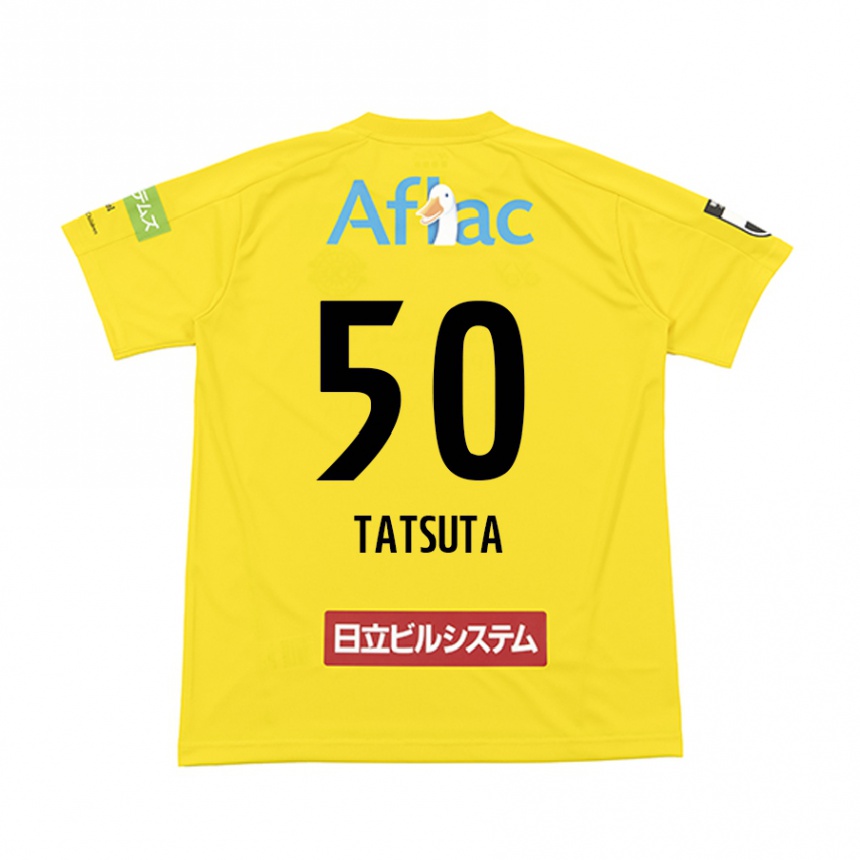 Vaikiškas Yugo Tatsuta #50 Geltona Juoda Namų Marškinėliai 2024/25 T-Shirt