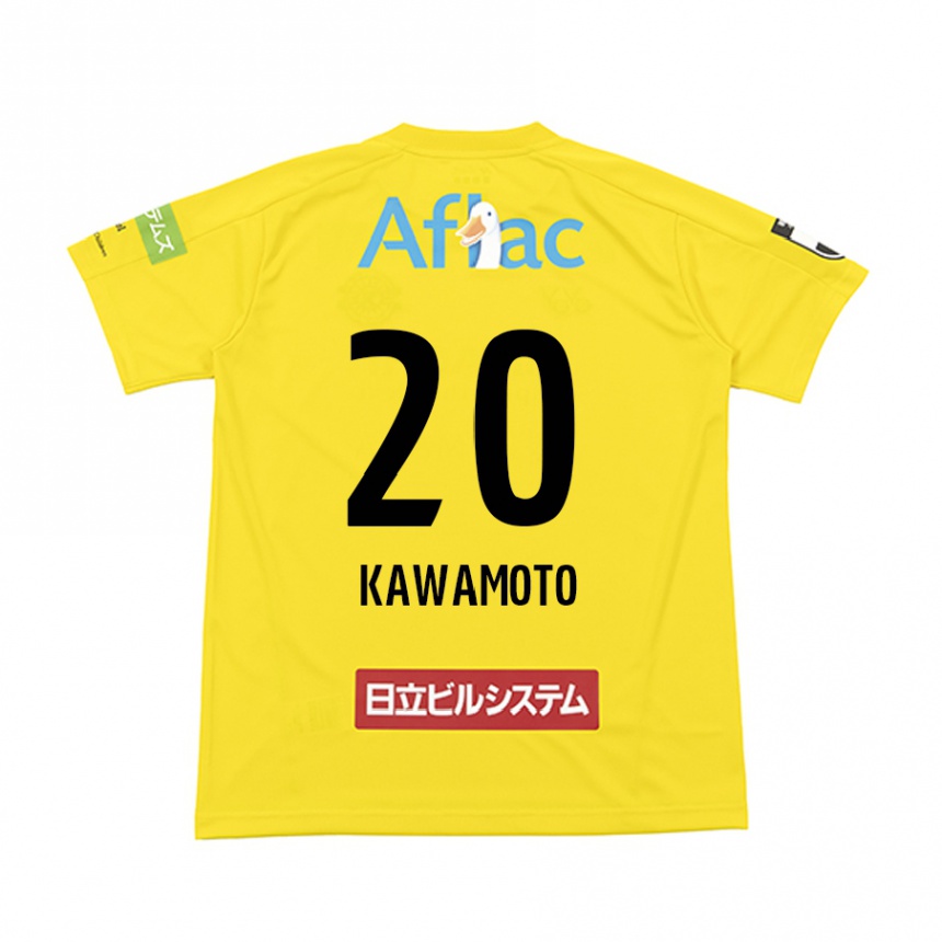 Vaikiškas Daizen Kawamoto #20 Geltona Juoda Namų Marškinėliai 2024/25 T-Shirt