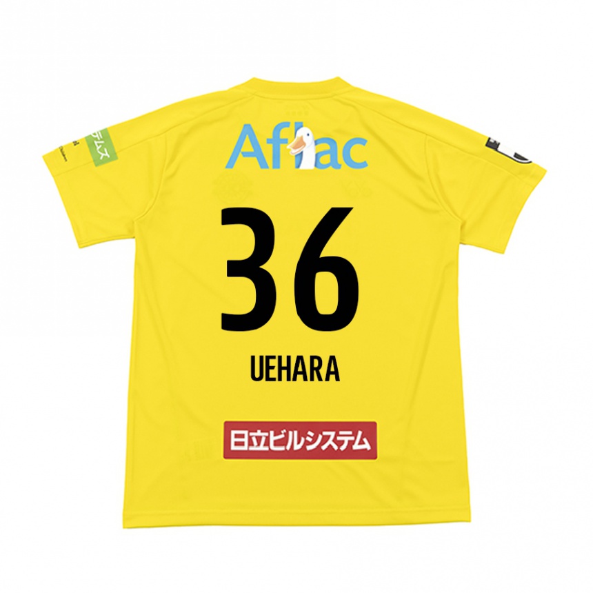 Vaikiškas Reo Uehara #36 Geltona Juoda Namų Marškinėliai 2024/25 T-Shirt