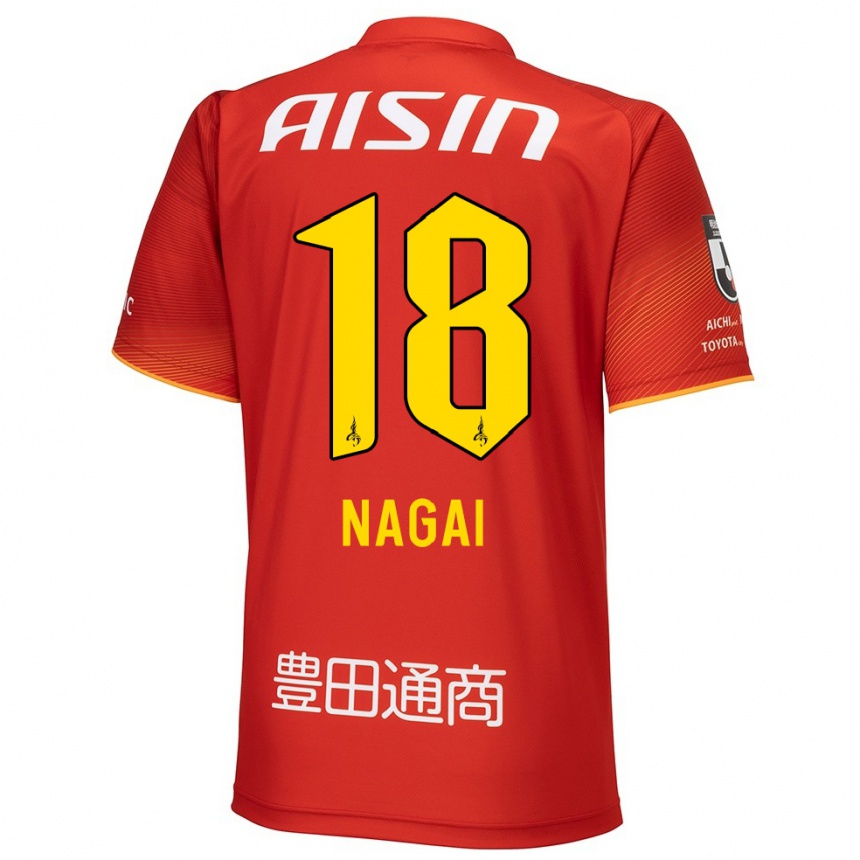 Vaikiškas Kensuke Nagai #18 Raudona Balta Geltona Namų Marškinėliai 2024/25 T-Shirt