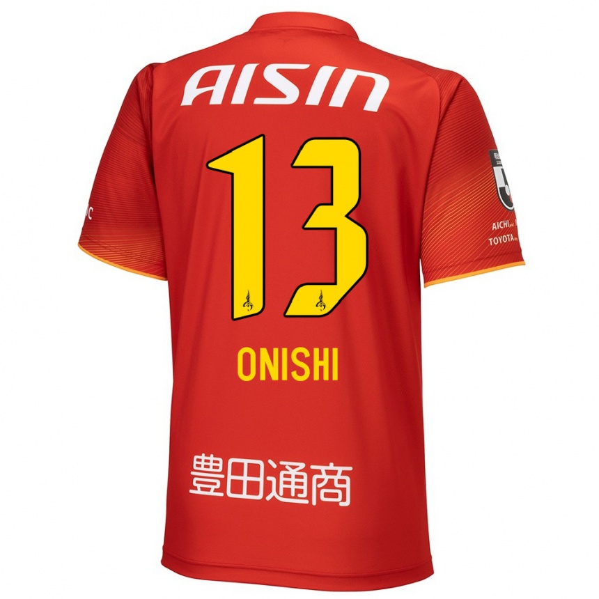 Vaikiškas Ritsu Onishi #13 Raudona Balta Geltona Namų Marškinėliai 2024/25 T-Shirt