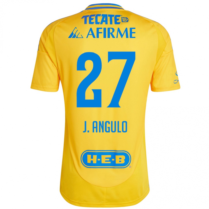 Vaikiškas Jesús Angulo #27 Auksinė Geltona Namų Marškinėliai 2024/25 T-Shirt