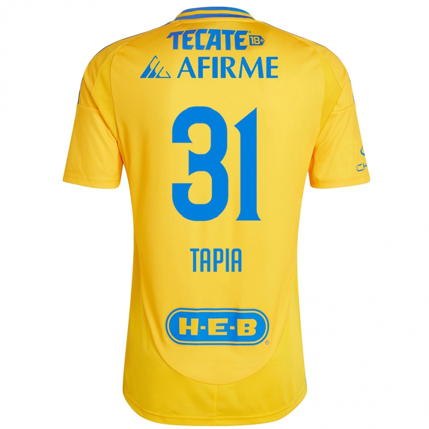 Vaikiškas Fernando Tapia #31 Auksinė Geltona Namų Marškinėliai 2024/25 T-Shirt