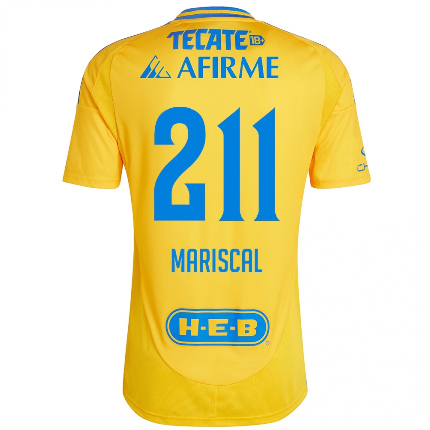 Vaikiškas Kevin Mariscal #211 Auksinė Geltona Namų Marškinėliai 2024/25 T-Shirt