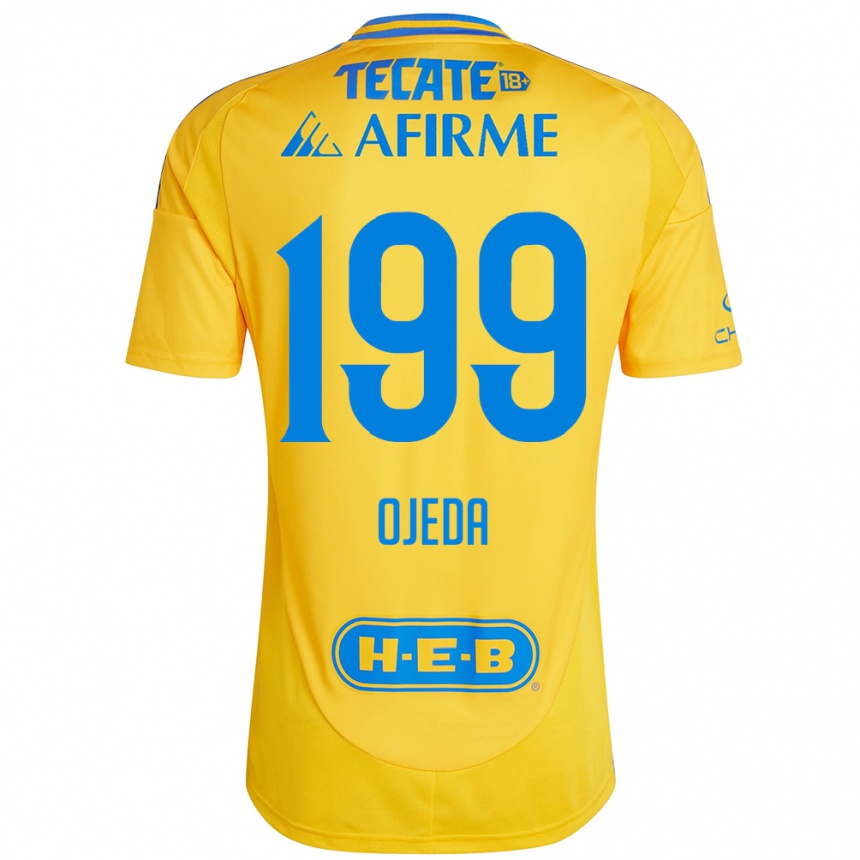 Vaikiškas Diego Ojeda #199 Auksinė Geltona Namų Marškinėliai 2024/25 T-Shirt