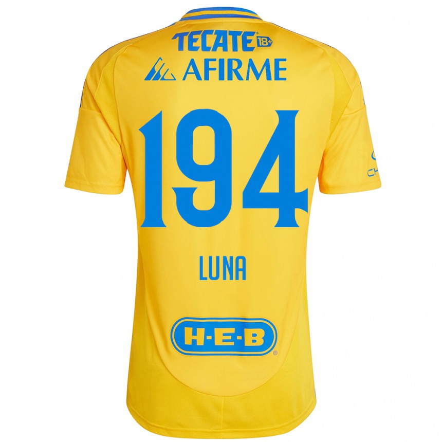 Vaikiškas Juan Luna #194 Auksinė Geltona Namų Marškinėliai 2024/25 T-Shirt