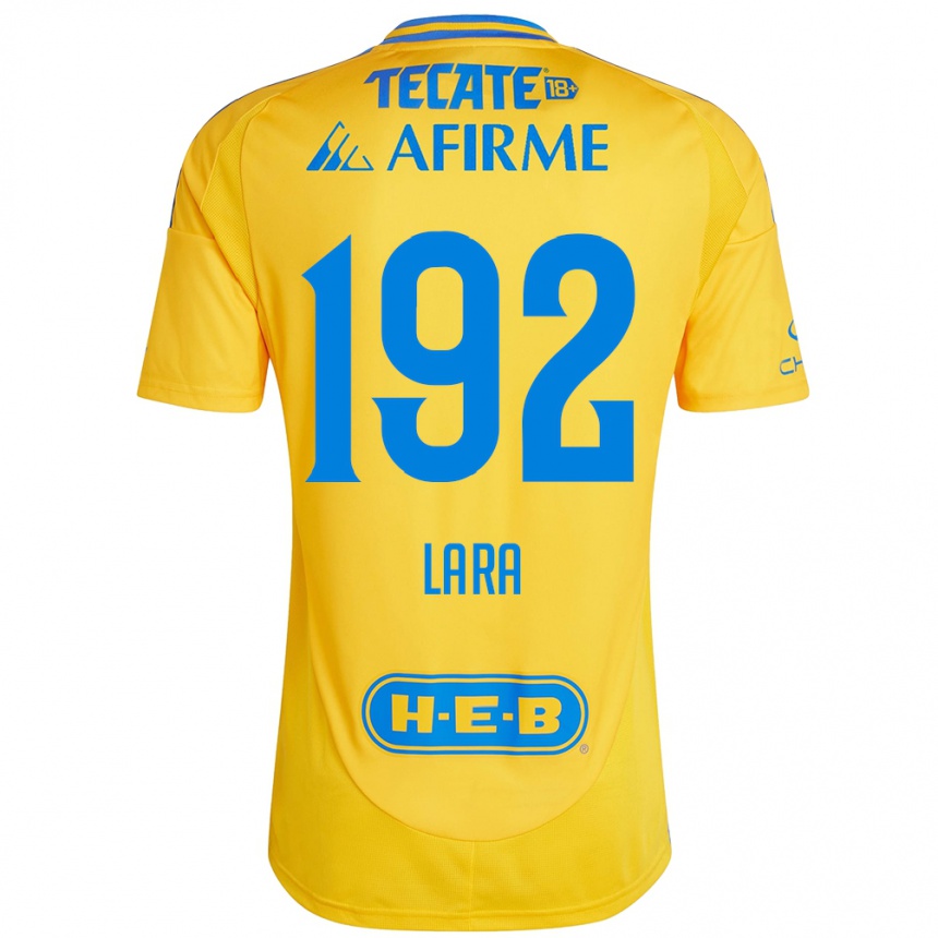 Vaikiškas Miguel Lara #192 Auksinė Geltona Namų Marškinėliai 2024/25 T-Shirt