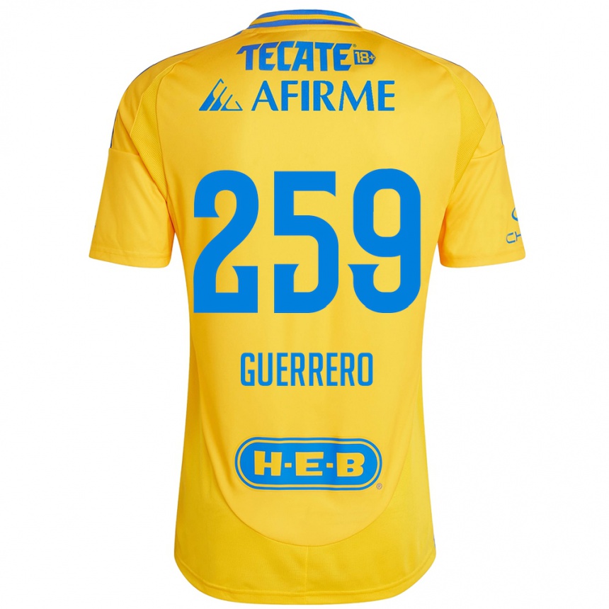 Vaikiškas Erick Guerrero #259 Auksinė Geltona Namų Marškinėliai 2024/25 T-Shirt