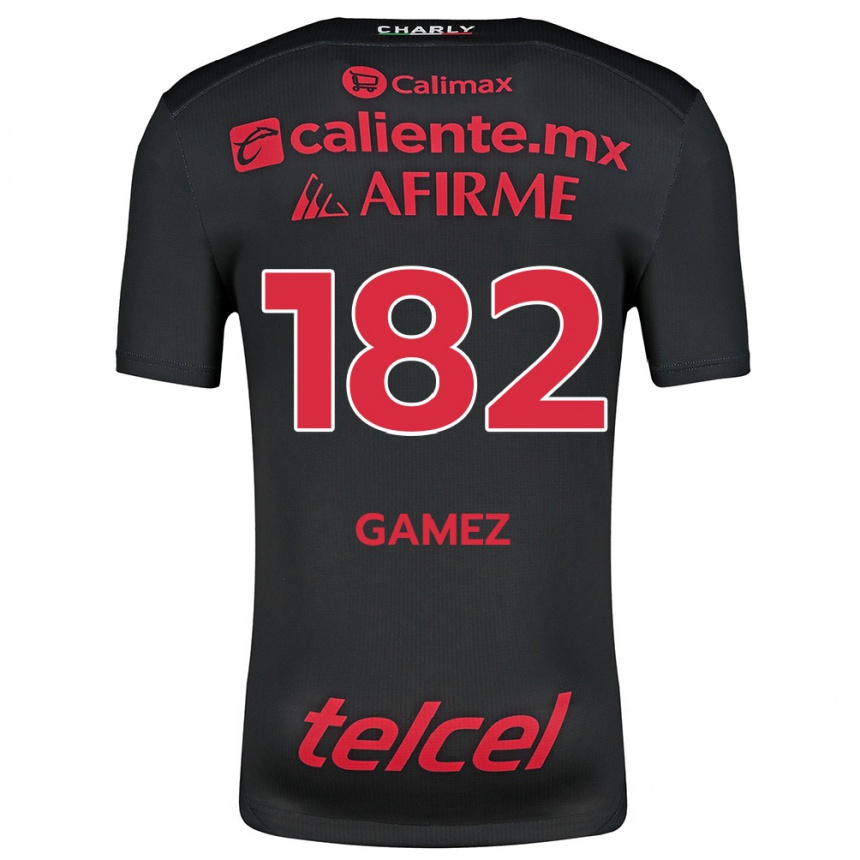 Vaikiškas Mark Gamez #182 Juoda Raudona Namų Marškinėliai 2024/25 T-Shirt