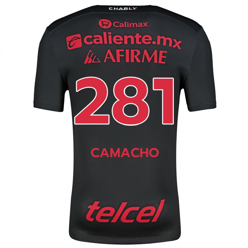 Vaikiškas Javier Camacho #281 Juoda Raudona Namų Marškinėliai 2024/25 T-Shirt