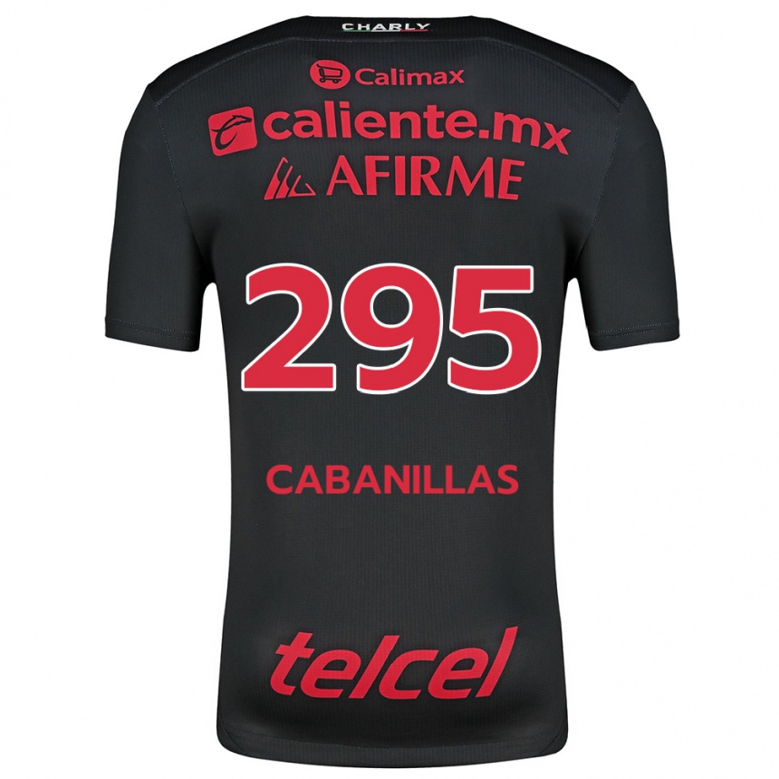 Vaikiškas Osvaldo Cabanillas #295 Juoda Raudona Namų Marškinėliai 2024/25 T-Shirt