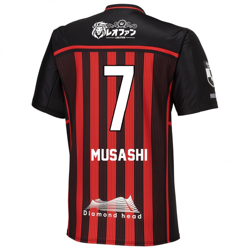 Vaikiškas Musashi Suzuki #7 Raudona Juoda Namų Marškinėliai 2024/25 T-Shirt