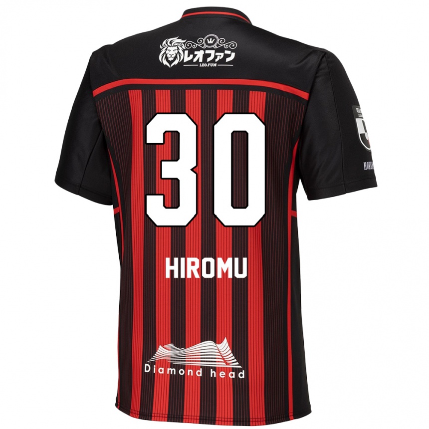 Vaikiškas Hiromu Tanaka #30 Raudona Juoda Namų Marškinėliai 2024/25 T-Shirt