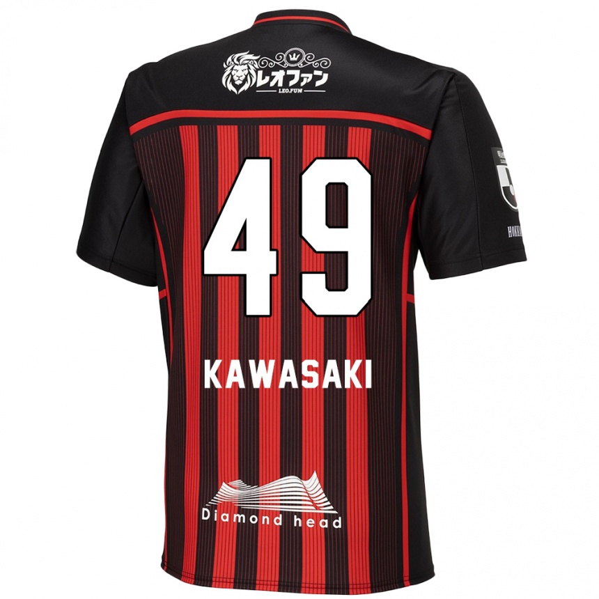 Vaikiškas Kanta Kawasaki #49 Raudona Juoda Namų Marškinėliai 2024/25 T-Shirt