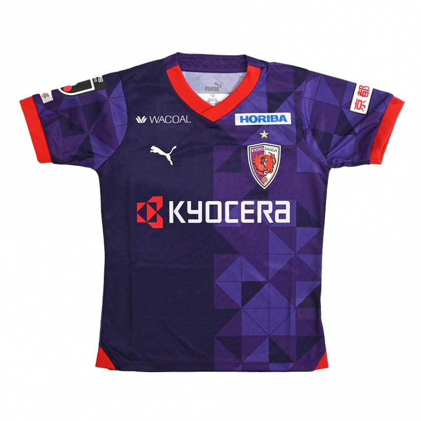 Vaikiškas Daiki Kaneko #19 Violetinė Balta Namų Marškinėliai 2024/25 T-Shirt