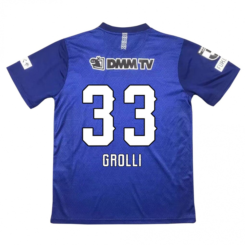 Vaikiškas Douglas Grolli #33 Tamsiai Mėlyna Namų Marškinėliai 2024/25 T-Shirt