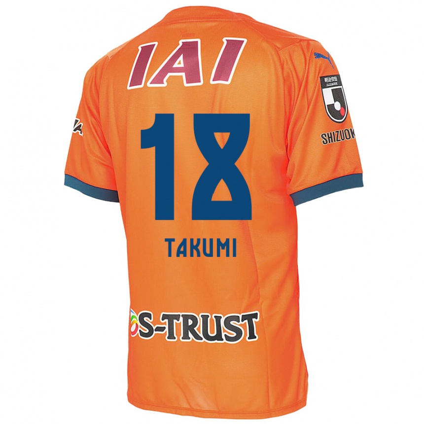 Vaikiškas Takumi Kato #18 Oranžinė Mėlyna Namų Marškinėliai 2024/25 T-Shirt