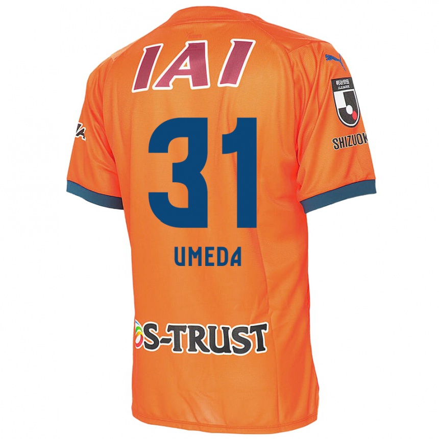 Vaikiškas Togo Umeda #31 Oranžinė Mėlyna Namų Marškinėliai 2024/25 T-Shirt