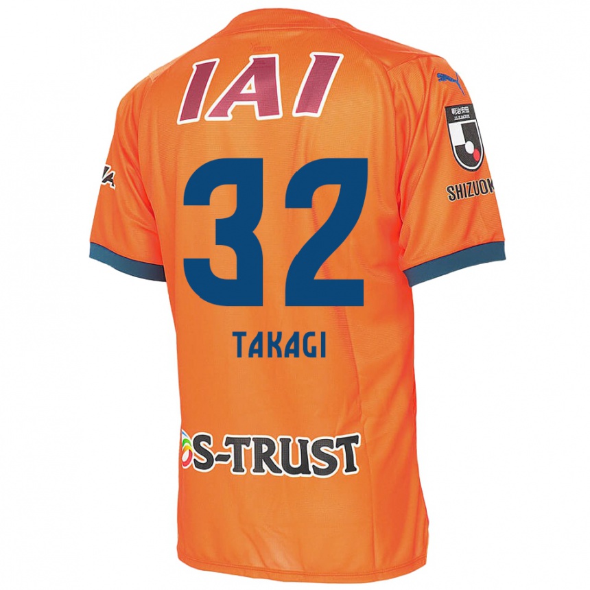 Vaikiškas Sen Takagi #32 Oranžinė Mėlyna Namų Marškinėliai 2024/25 T-Shirt