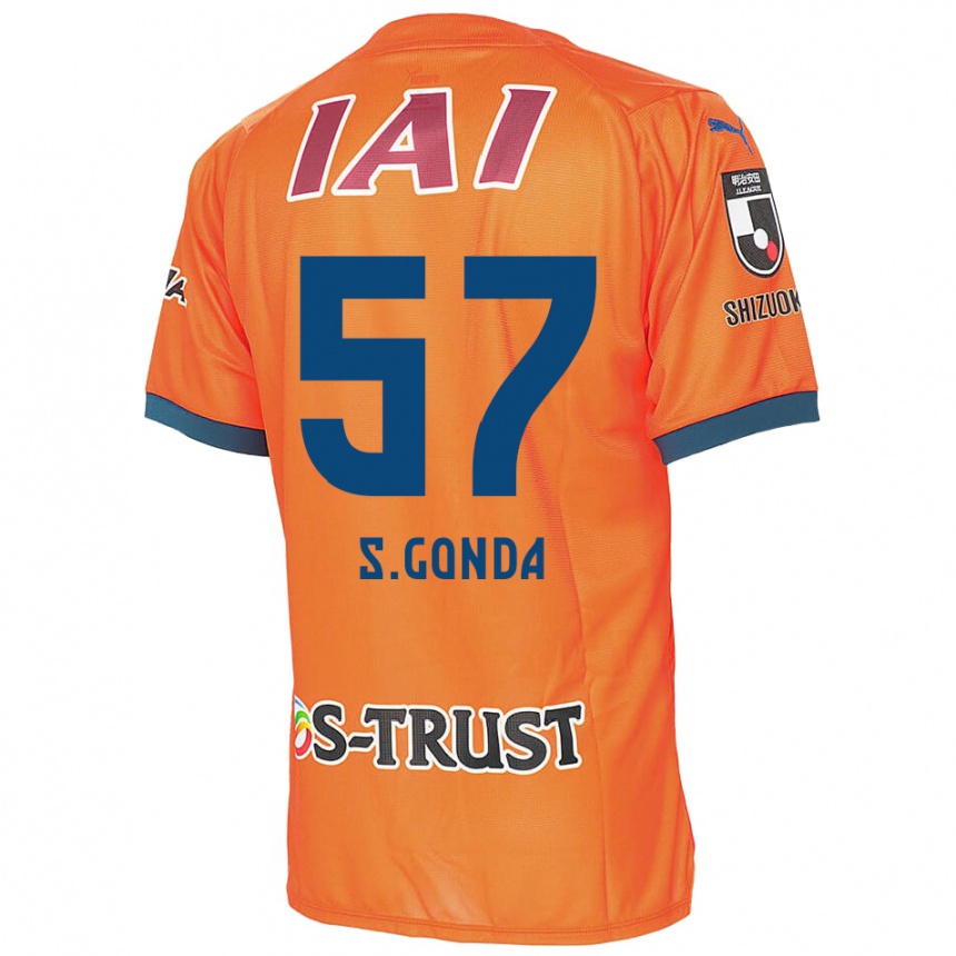 Vaikiškas Shuichi Gonda #57 Oranžinė Mėlyna Namų Marškinėliai 2024/25 T-Shirt