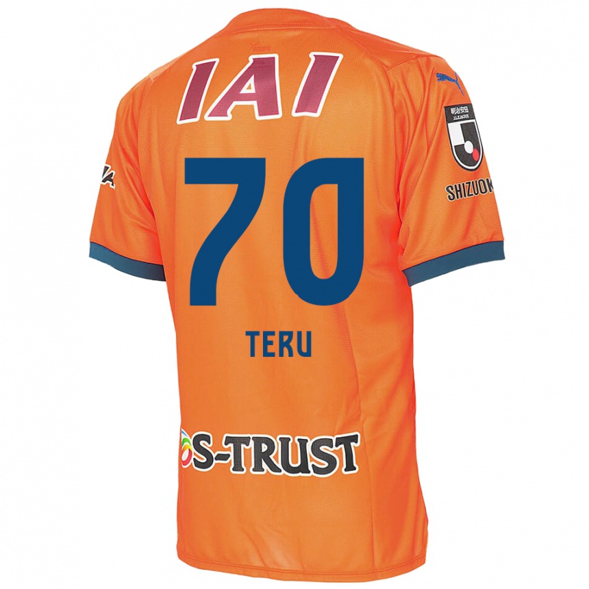 Vaikiškas Teruki Hara #70 Oranžinė Mėlyna Namų Marškinėliai 2024/25 T-Shirt