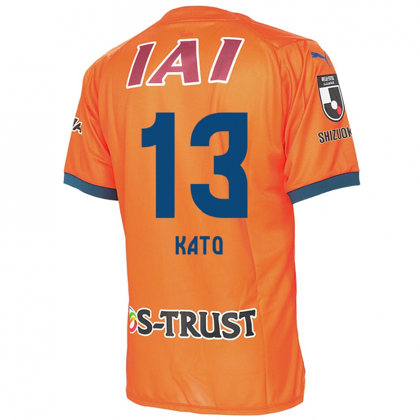 Vaikiškas Daiya Kato #13 Oranžinė Mėlyna Namų Marškinėliai 2024/25 T-Shirt