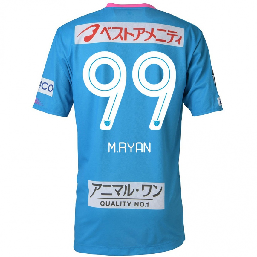 Vaikiškas Marcelo Ryan #99 Mėlyna Rožinė Namų Marškinėliai 2024/25 T-Shirt