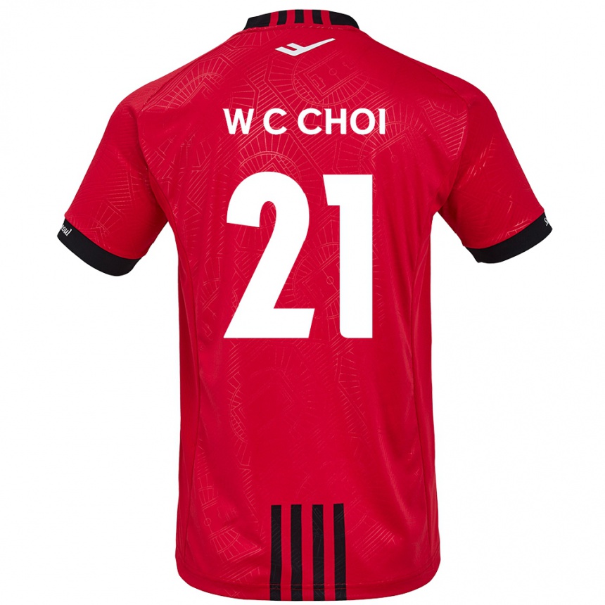 Vaikiškas Cheol-Won Choi #21 Raudona Juoda Namų Marškinėliai 2024/25 T-Shirt