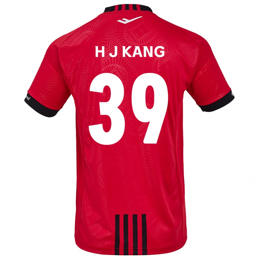 Vaikiškas Ju-Hyeok Kang #39 Raudona Juoda Namų Marškinėliai 2024/25 T-Shirt