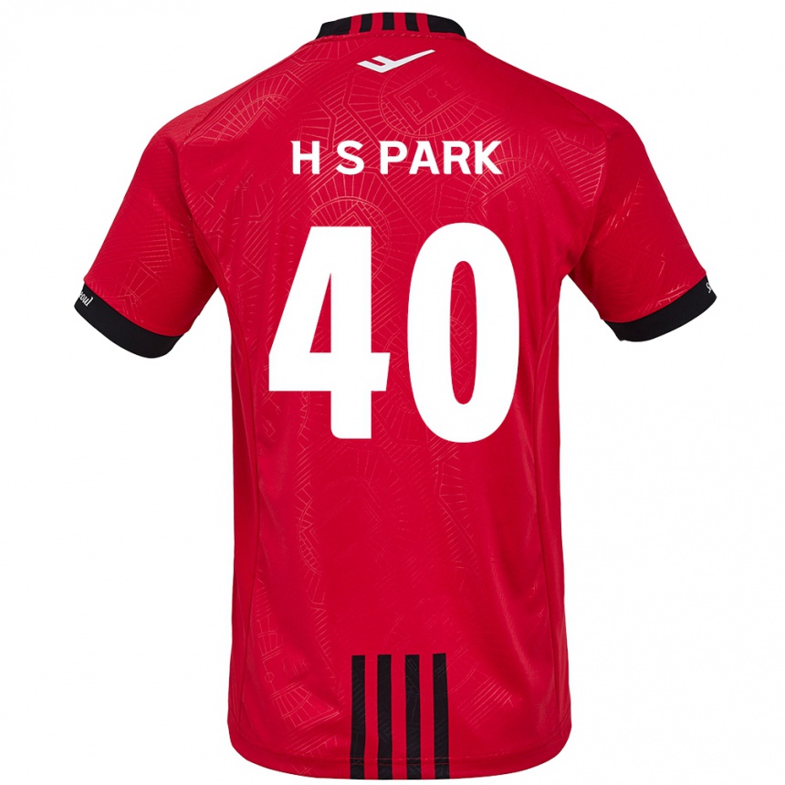 Vaikiškas Seong-Hun Park #40 Raudona Juoda Namų Marškinėliai 2024/25 T-Shirt