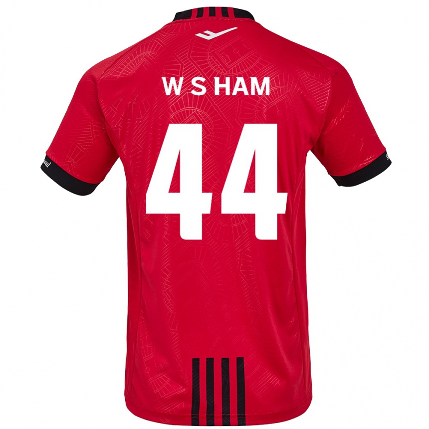 Vaikiškas Sun-Woo Ham #44 Raudona Juoda Namų Marškinėliai 2024/25 T-Shirt