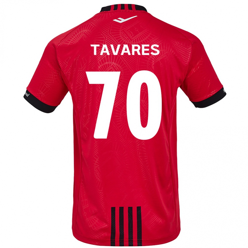 Vaikiškas Ronaldo Tavares #70 Raudona Juoda Namų Marškinėliai 2024/25 T-Shirt