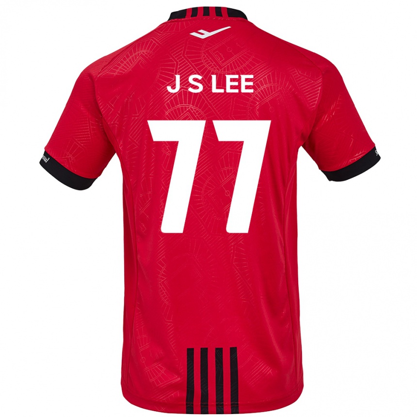 Vaikiškas Seung-Joon Lee #77 Raudona Juoda Namų Marškinėliai 2024/25 T-Shirt