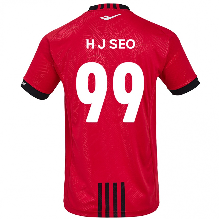 Vaikiškas Ju-Hwan Seo #99 Raudona Juoda Namų Marškinėliai 2024/25 T-Shirt