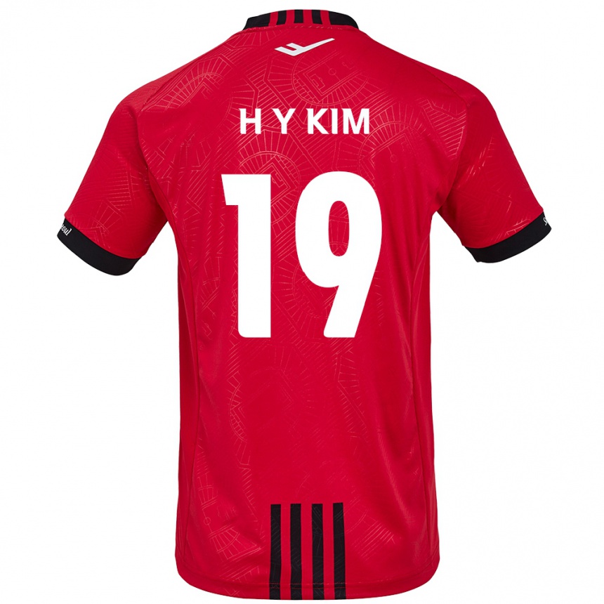 Vaikiškas Yong-Hyuk Kim #19 Raudona Juoda Namų Marškinėliai 2024/25 T-Shirt