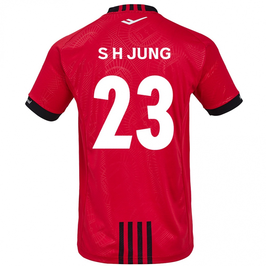 Vaikiškas Hyeon-Soo Jung #23 Raudona Juoda Namų Marškinėliai 2024/25 T-Shirt