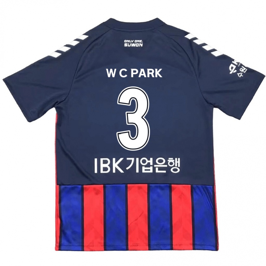 Vaikiškas Cheol-Woo Park #3 Mėlyna Raudona Namų Marškinėliai 2024/25 T-Shirt