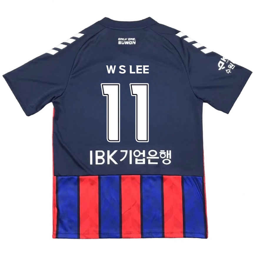 Vaikiškas Seung-Woo Lee #11 Mėlyna Raudona Namų Marškinėliai 2024/25 T-Shirt