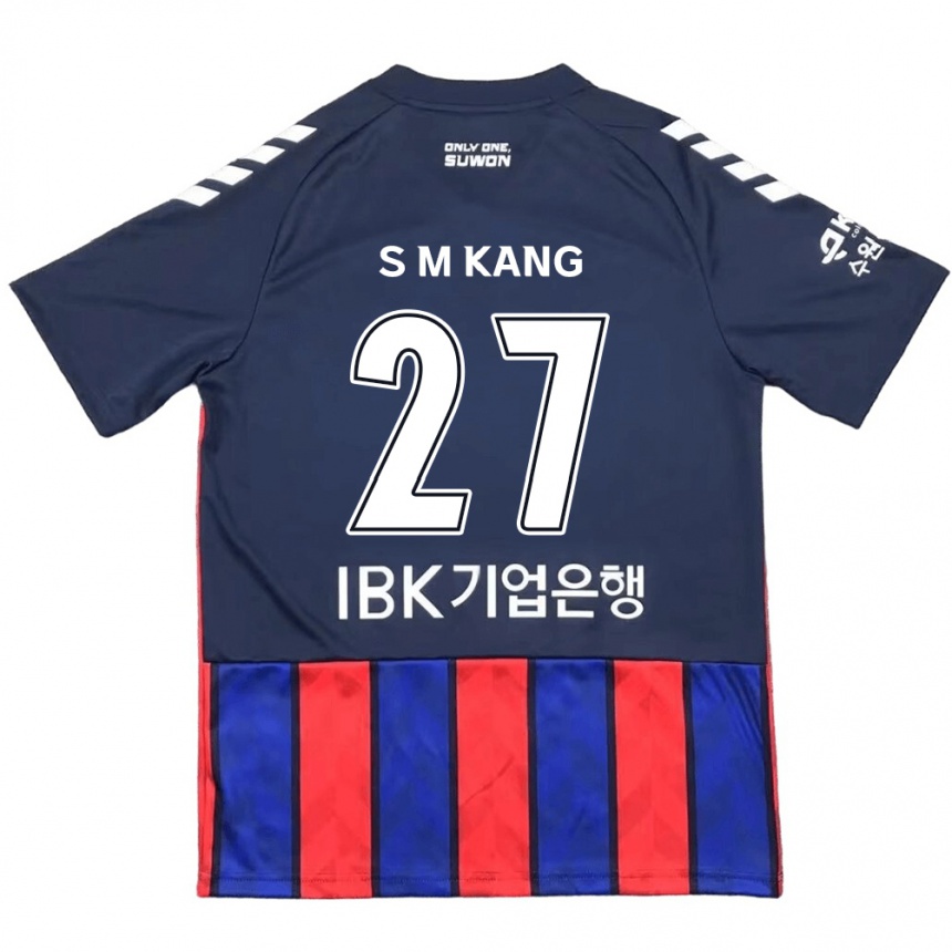 Vaikiškas Min-Sung Kang #27 Mėlyna Raudona Namų Marškinėliai 2024/25 T-Shirt