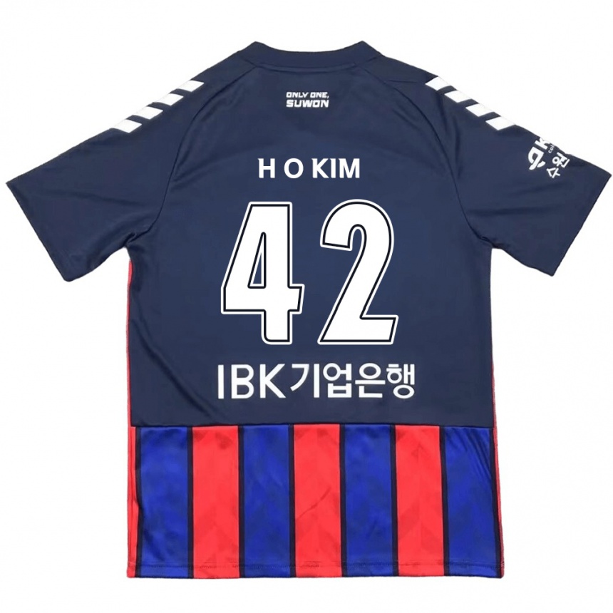 Vaikiškas One-Hyung Kim #42 Mėlyna Raudona Namų Marškinėliai 2024/25 T-Shirt