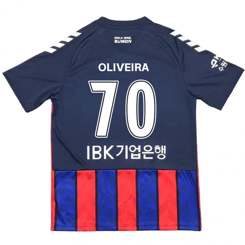 Vaikiškas Anderson Oliveira #70 Mėlyna Raudona Namų Marškinėliai 2024/25 T-Shirt