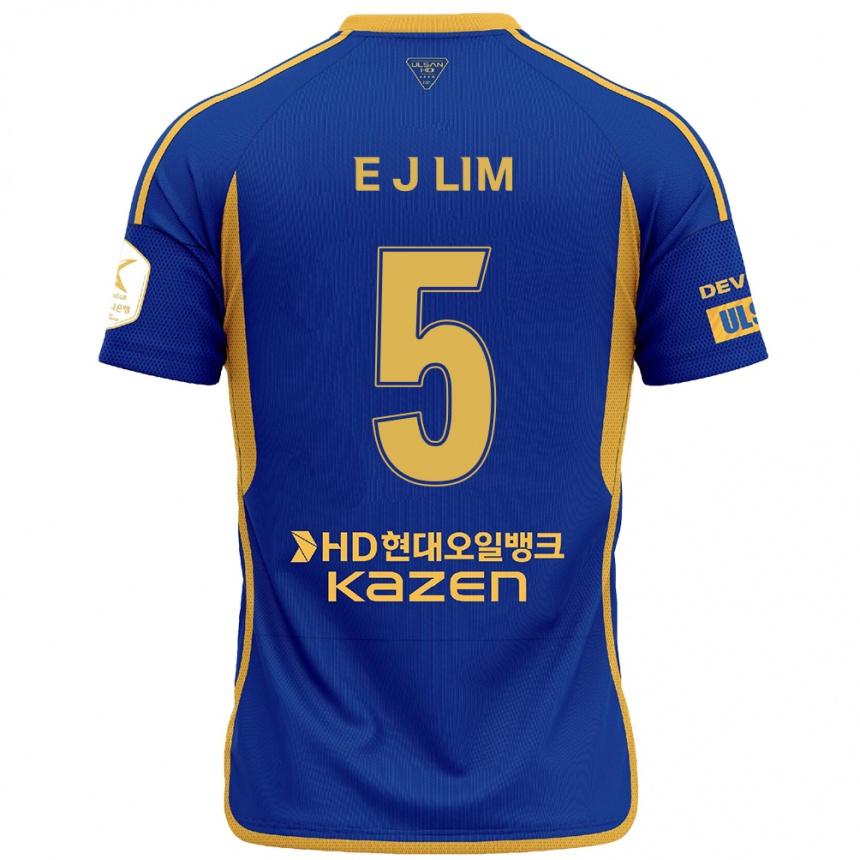 Vaikiškas Jong-Eun Lim #5 Mėlyna Geltona Namų Marškinėliai 2024/25 T-Shirt