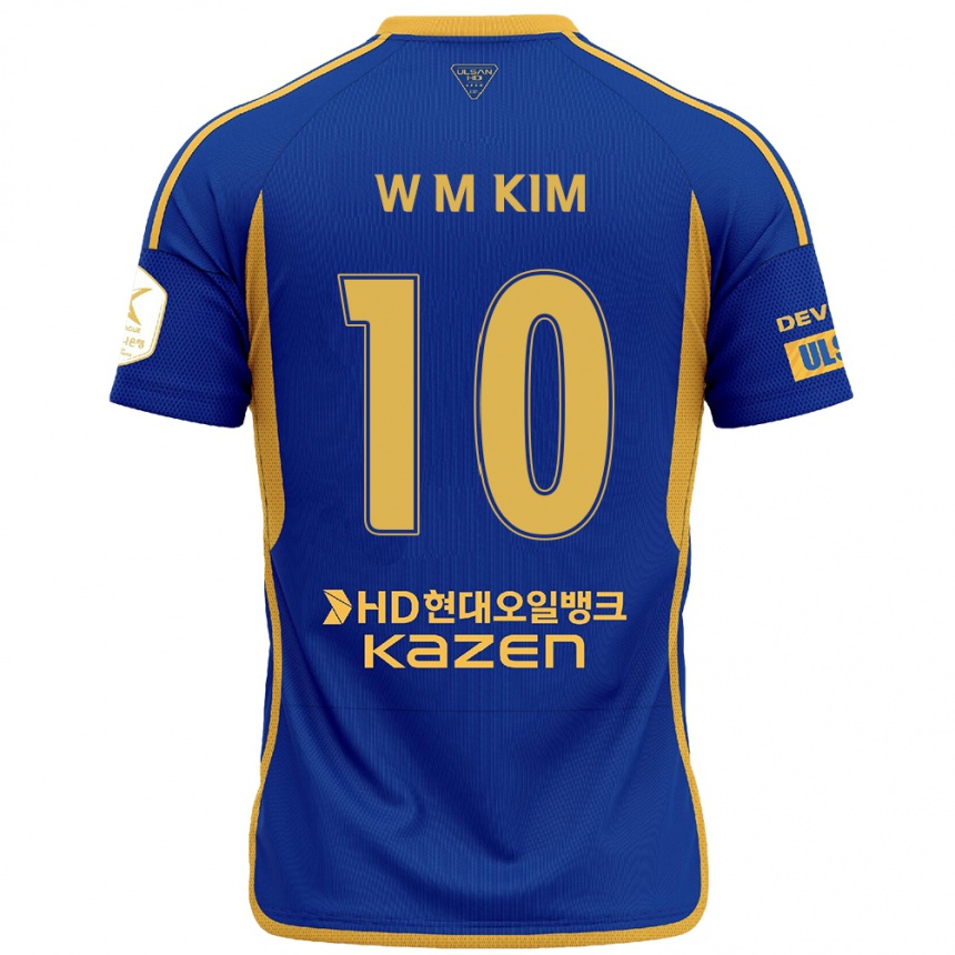 Vaikiškas Min-Woo Kim #10 Mėlyna Geltona Namų Marškinėliai 2024/25 T-Shirt