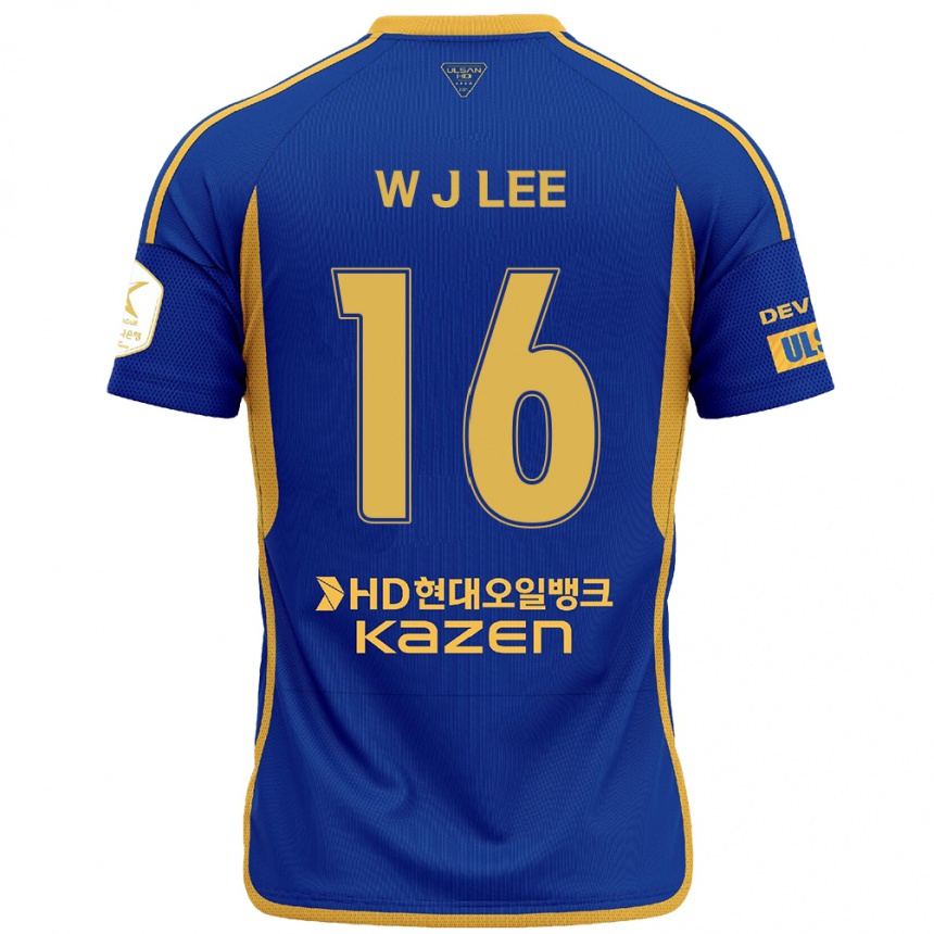 Vaikiškas Jae-Wook Lee #16 Mėlyna Geltona Namų Marškinėliai 2024/25 T-Shirt