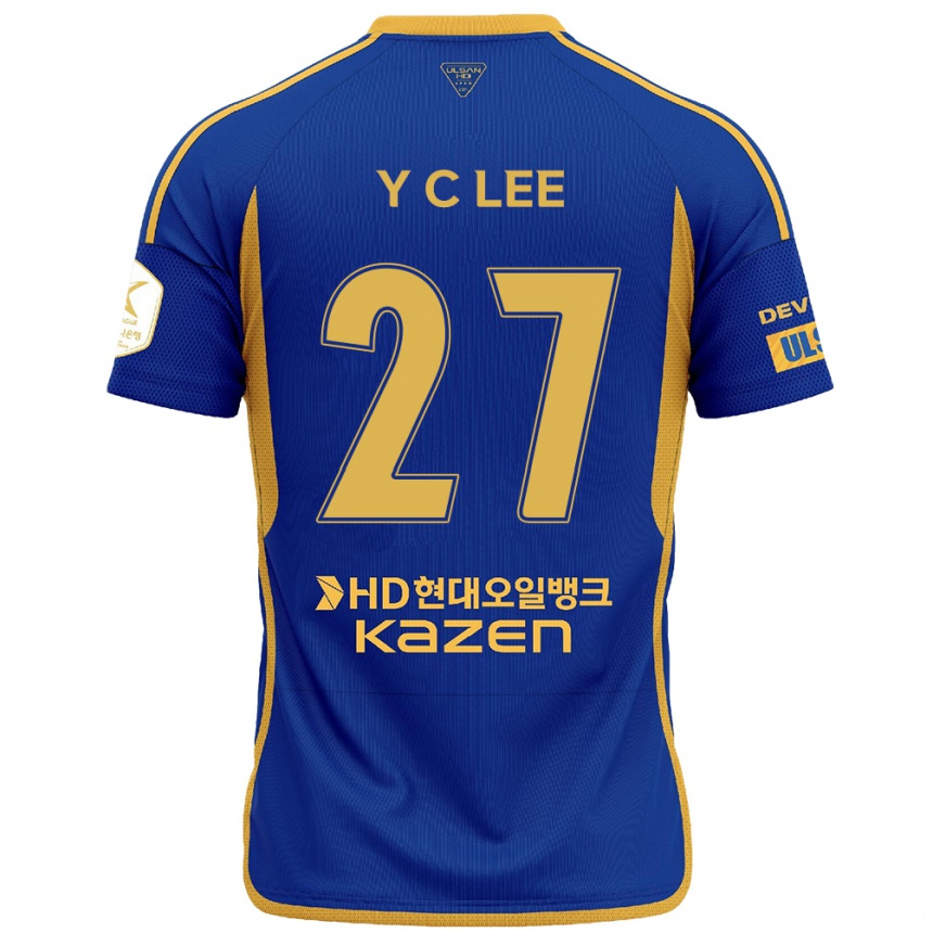 Vaikiškas Chung-Yong Lee #27 Mėlyna Geltona Namų Marškinėliai 2024/25 T-Shirt