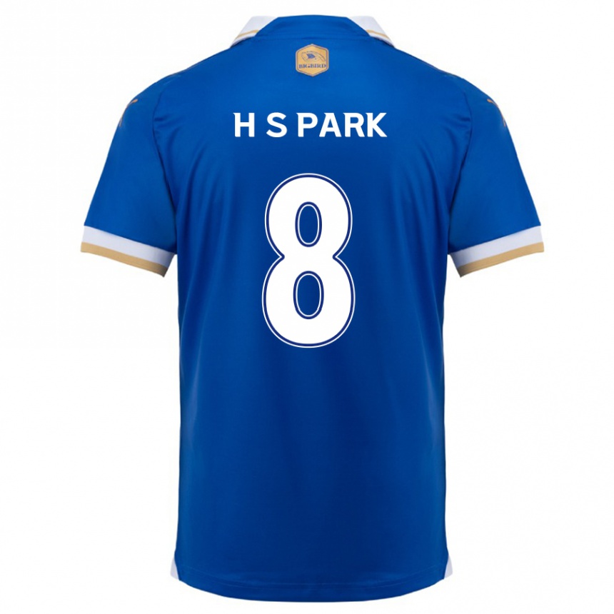 Vaikiškas Sang-Hyeok Park #8 Mėlyna Balta Namų Marškinėliai 2024/25 T-Shirt