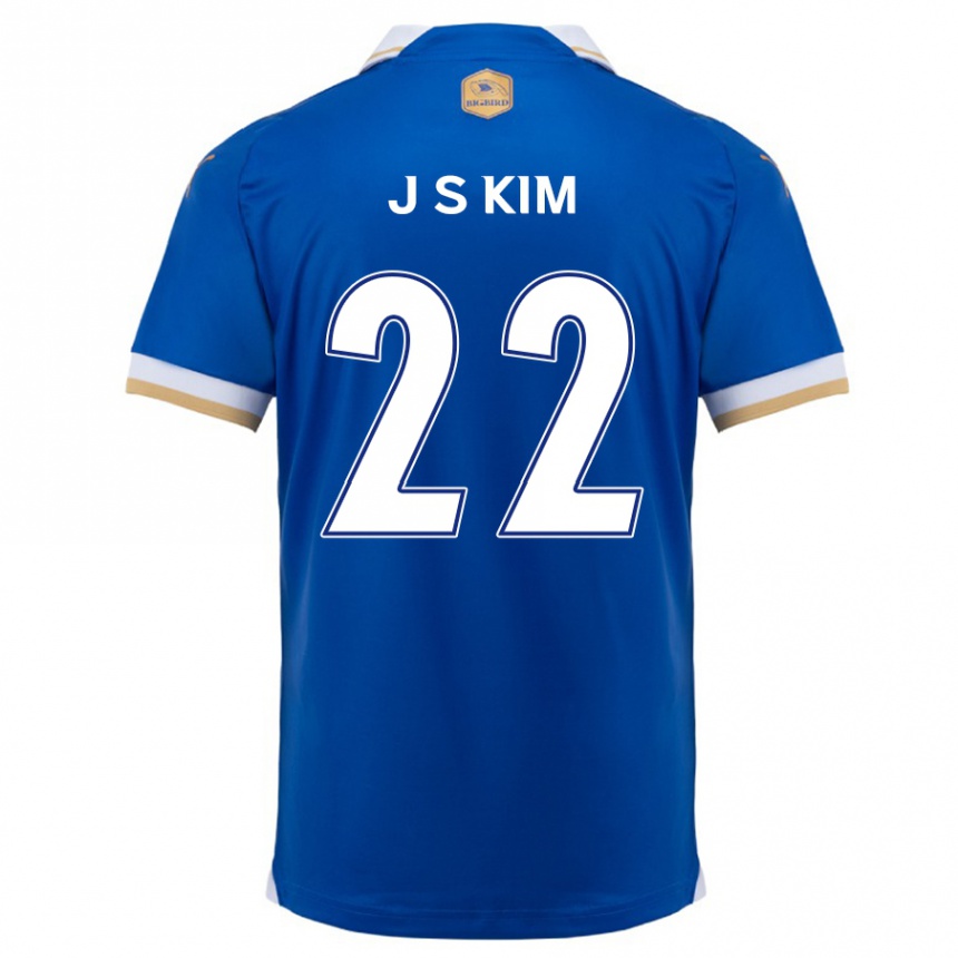 Vaikiškas Sang-Jun Kim #22 Mėlyna Balta Namų Marškinėliai 2024/25 T-Shirt