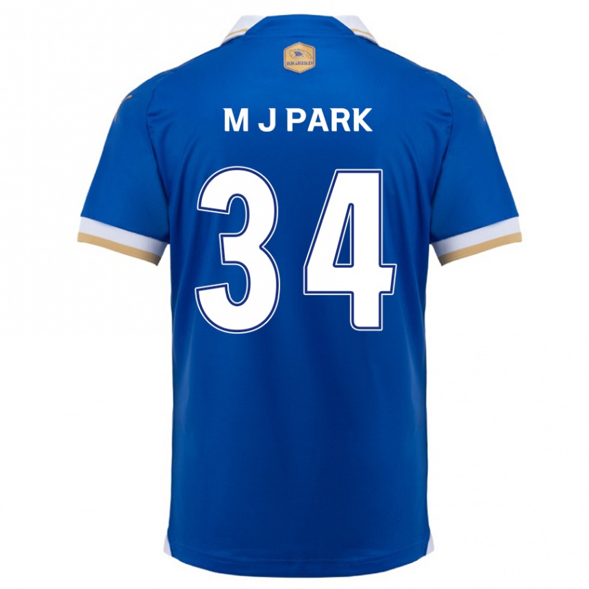 Vaikiškas Ji-Min Park #34 Mėlyna Balta Namų Marškinėliai 2024/25 T-Shirt