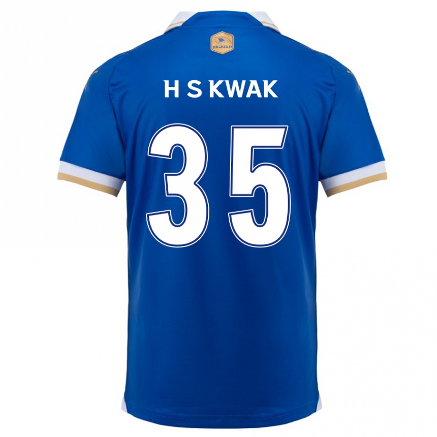 Vaikiškas Sung-Hoon Kwak #35 Mėlyna Balta Namų Marškinėliai 2024/25 T-Shirt